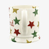 Personalised Red, Green & Gold Star 1 Pint Mug