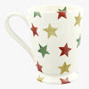 Personalised Red, Green & Gold Star Cocoa Mug