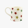 Personalised Red, Green & Gold Star Tiny Mug