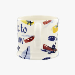 Personalised Scattered Boats Small Mug
