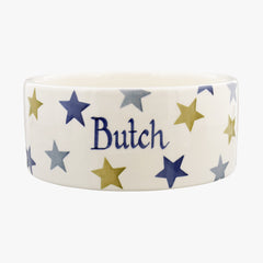 Personalised Stormy Stars Large Pet Bowl