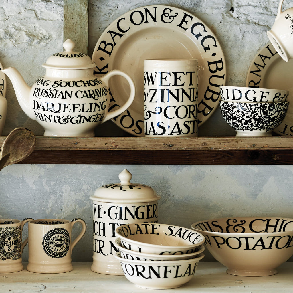 Seconds Black Toast Cereal Bowl Emma Bridgewater UK