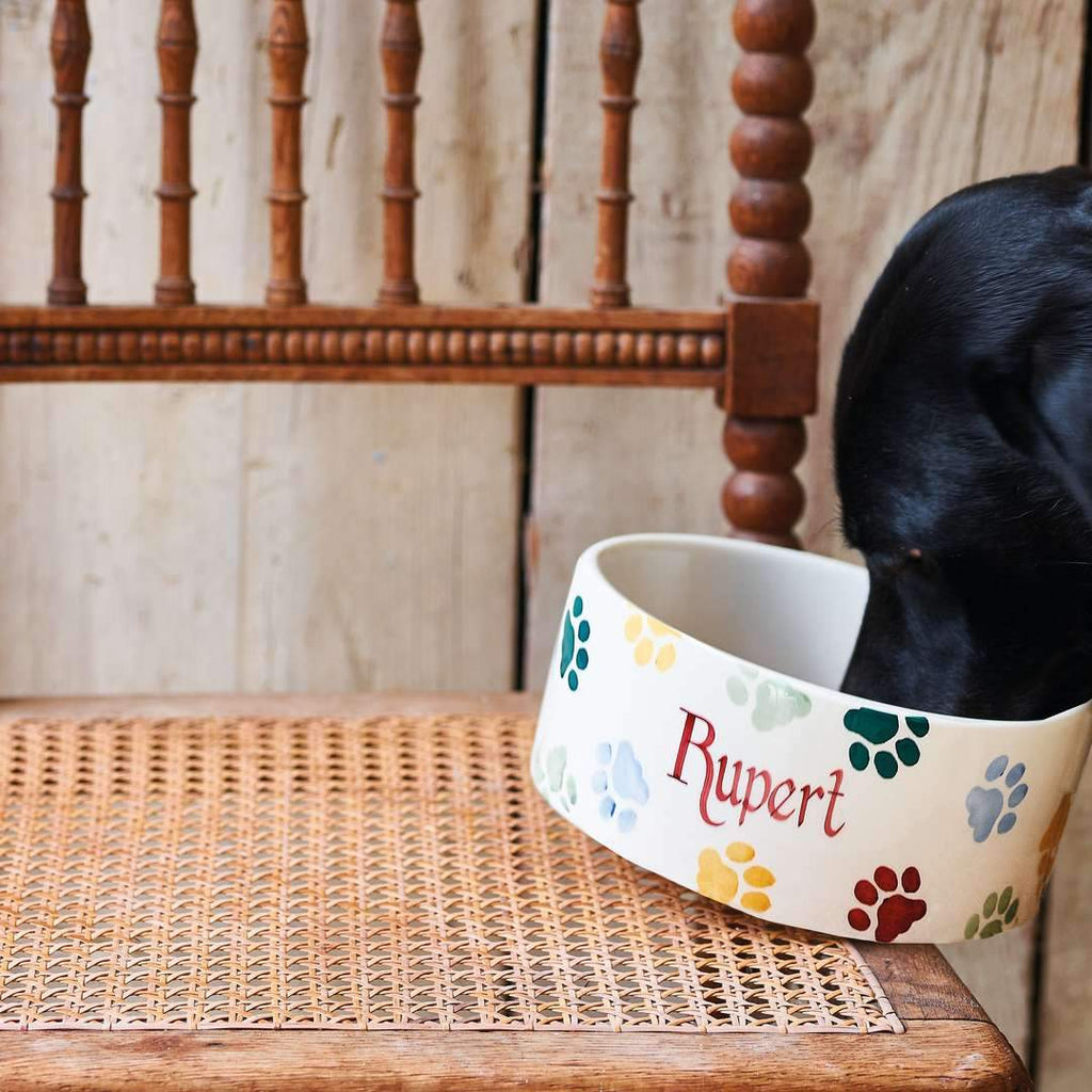 Personalised Polka Paws Large Pet Bowl Emma Bridgewater UK