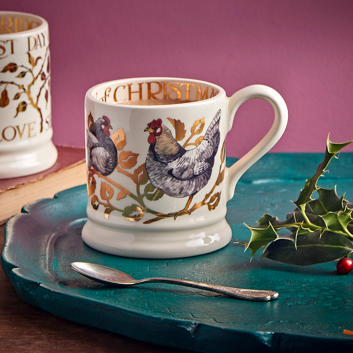 12 Days Christmas Three French Hens 1 2 Pint Mug Boxed